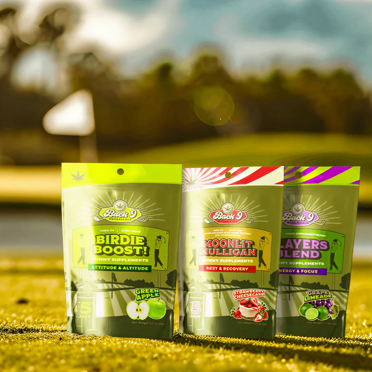 BACK 9 PERFORMANCE CANNA+ GUMMIES (5 gummies/pack) single, 2, 3, 6, or 10-pack