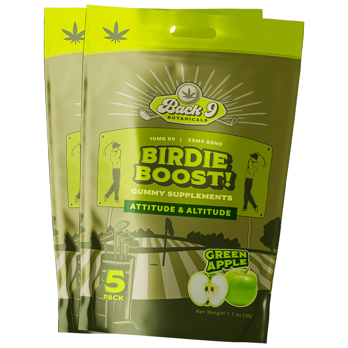 BACK 9 PERFORMANCE CANNA+ GUMMIES (5 gummies/pack) single, 2, 3, 6, or 10-pack