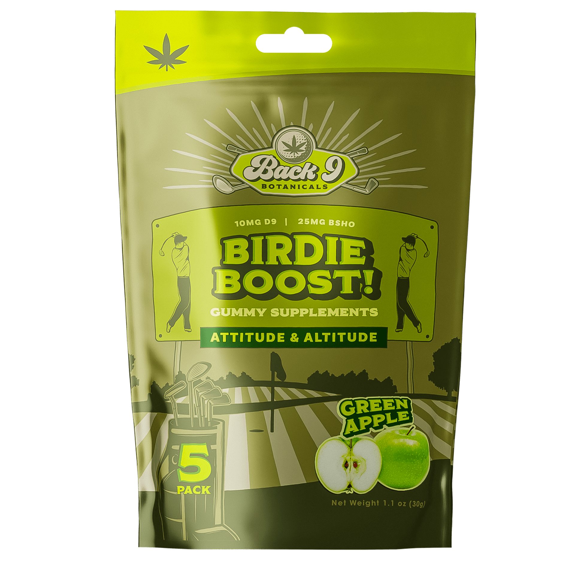 BACK 9 PERFORMANCE CANNA+ GUMMIES (5 gummies/pack) single, 2, 3, 6, or 10-pack