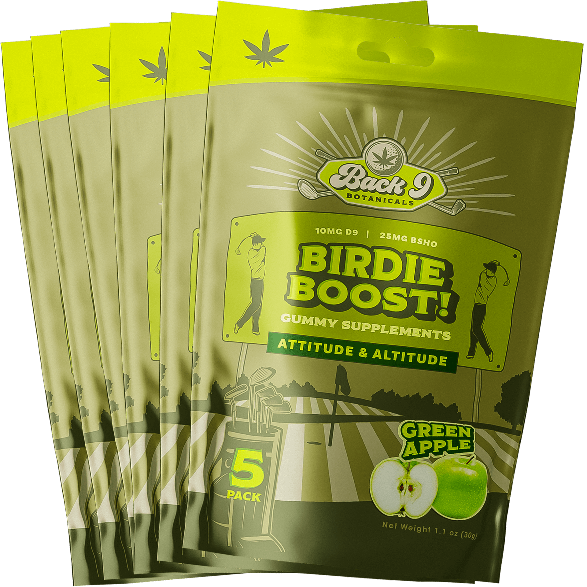 BACK 9 PERFORMANCE CANNA+ GUMMIES (5 gummies/pack) single, 2, 3, 6, or 10-pack