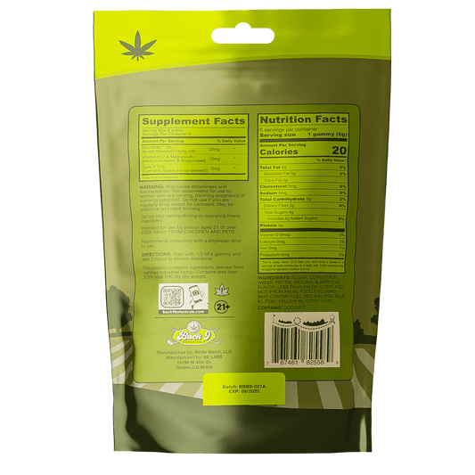 Birdie Boost! - Attitude & Altitude Hemp Golf Gummies (5 gummies/pack) single, 2, 3, 6, or 10-pack