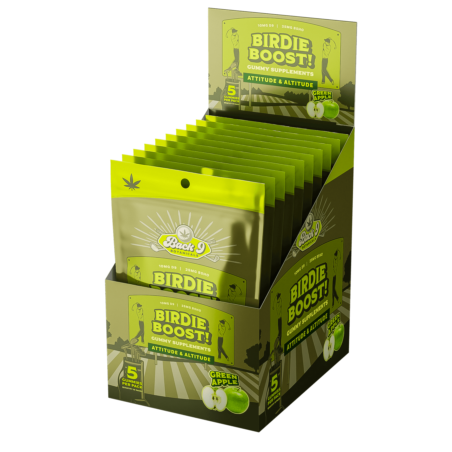 BACK 9 PERFORMANCE CANNA+ GUMMIES (5 gummies/pack) single, 2, 3, 6, or 10-pack