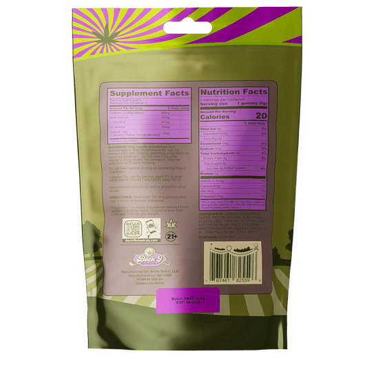 Players Blend - Energy & Focus Hemp Golf Gummies (5 gummies/pack) single, 2, 3, 6, or 10-pack