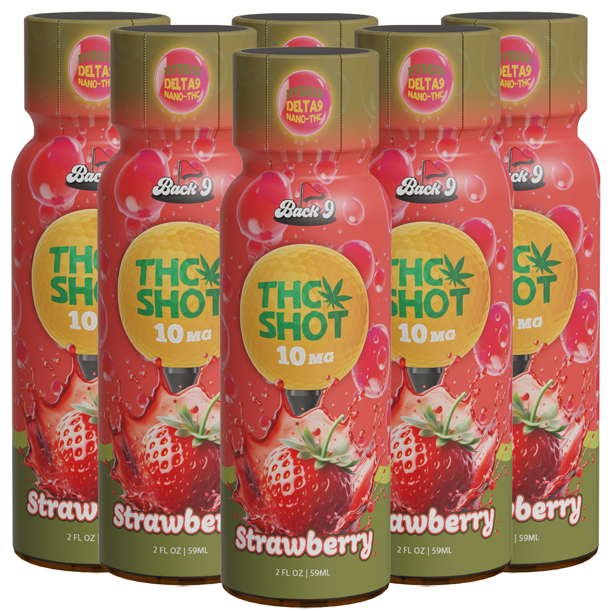 THC Shots (2oz/10mg bottles) 2, 3, 6, or 12-pack