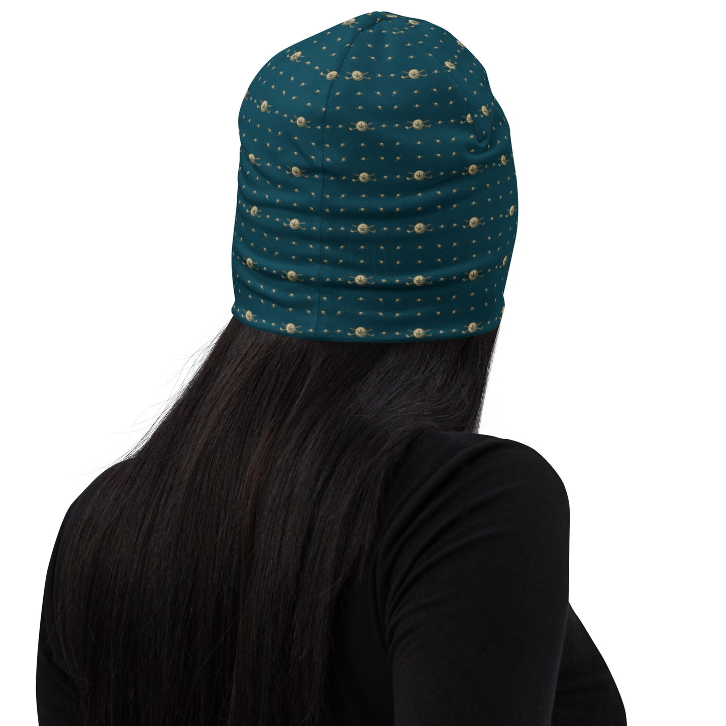 Back 9 All-Over Beanie - Dark Green