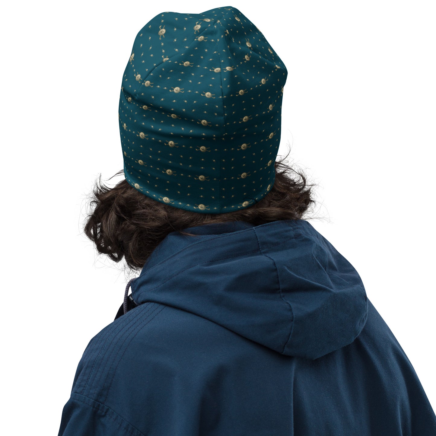 Back 9 All-Over Beanie - Dark Green
