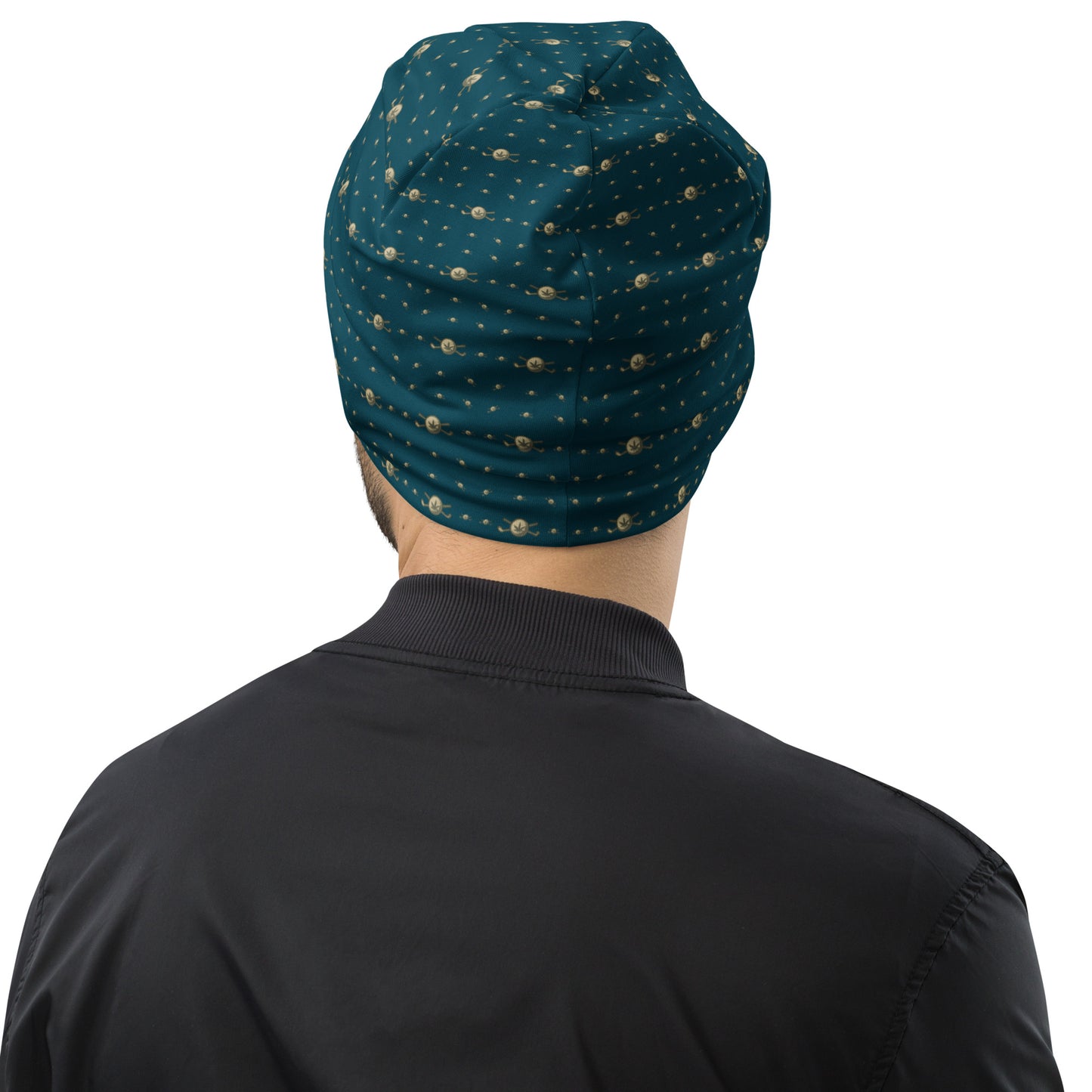 Back 9 All-Over Beanie - Dark Green