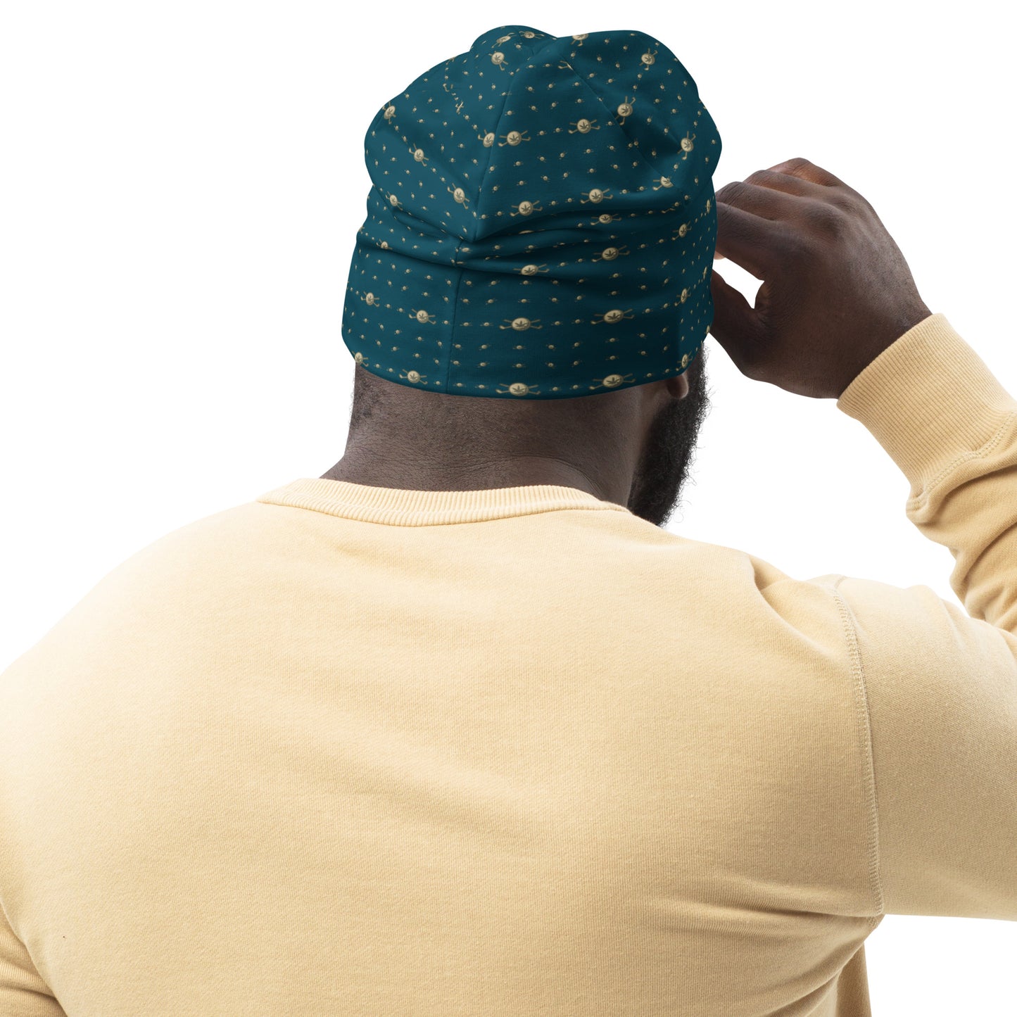 Back 9 All-Over Beanie - Dark Green