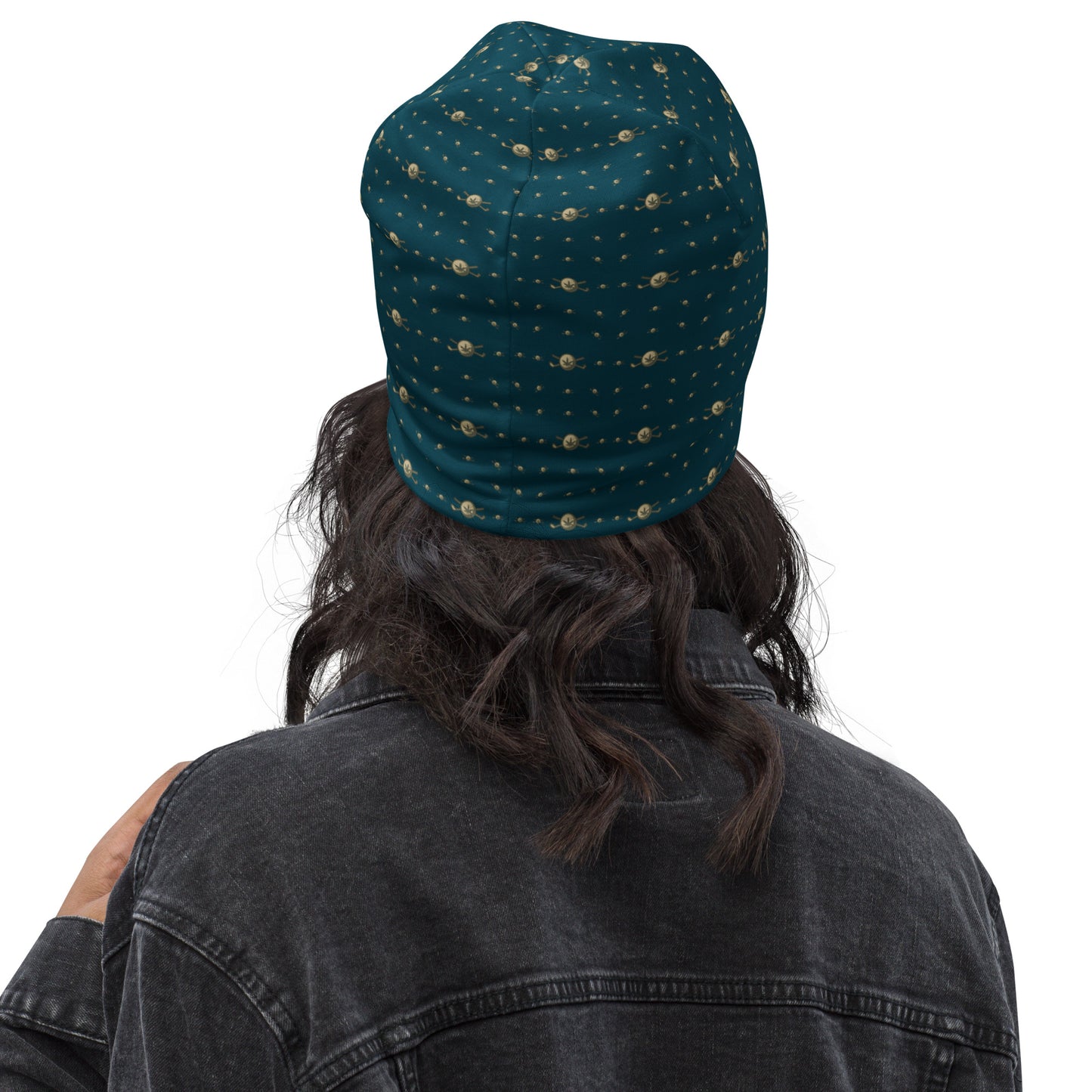 Back 9 All-Over Beanie - Dark Green