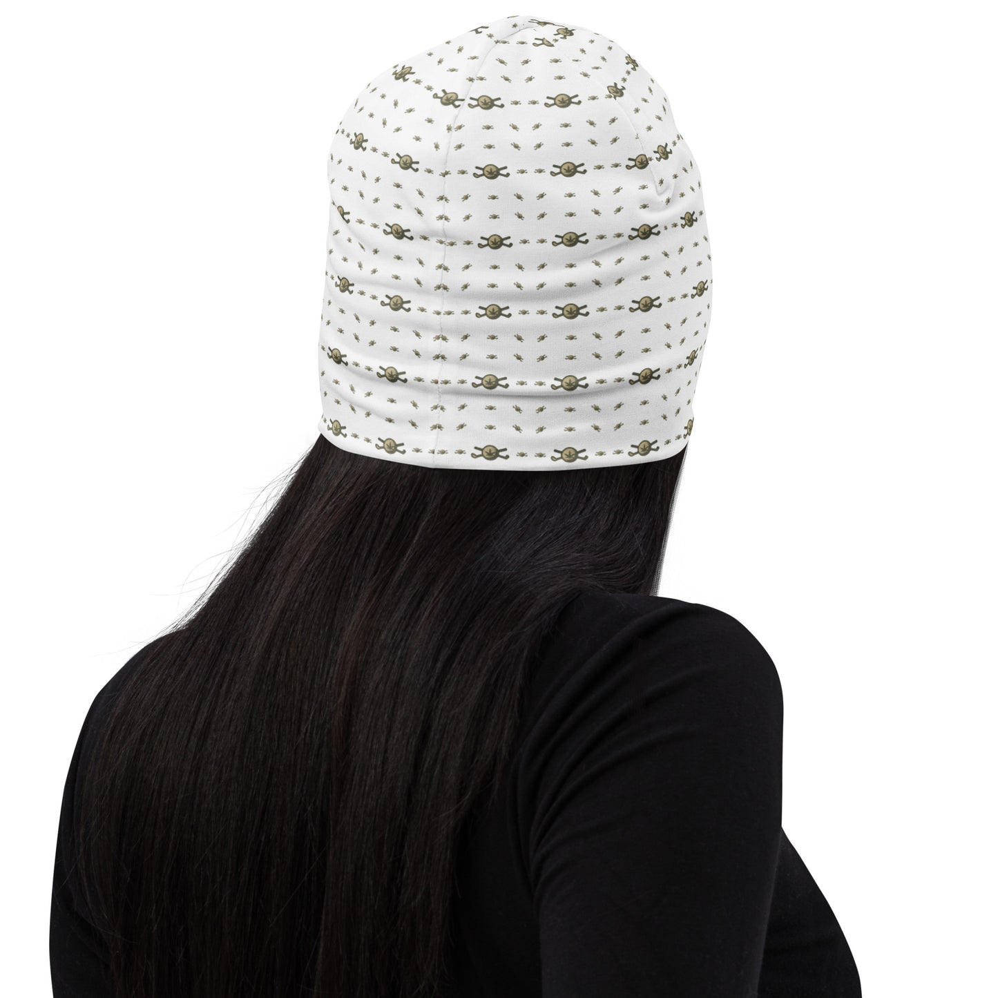Back 9 All-Over Beanie - White