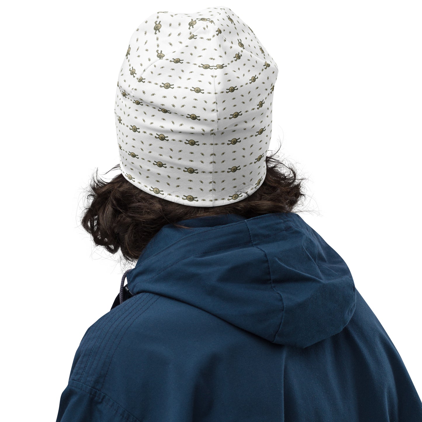 Back 9 All-Over Beanie - White