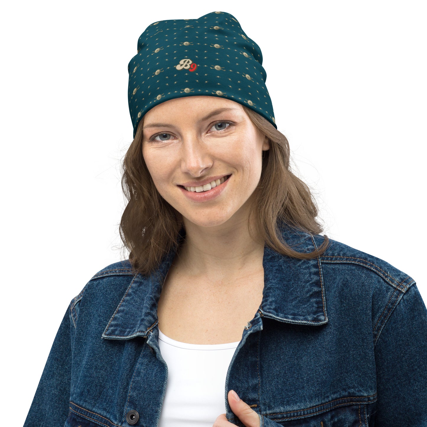 Back 9 All-Over Beanie - Dark Green
