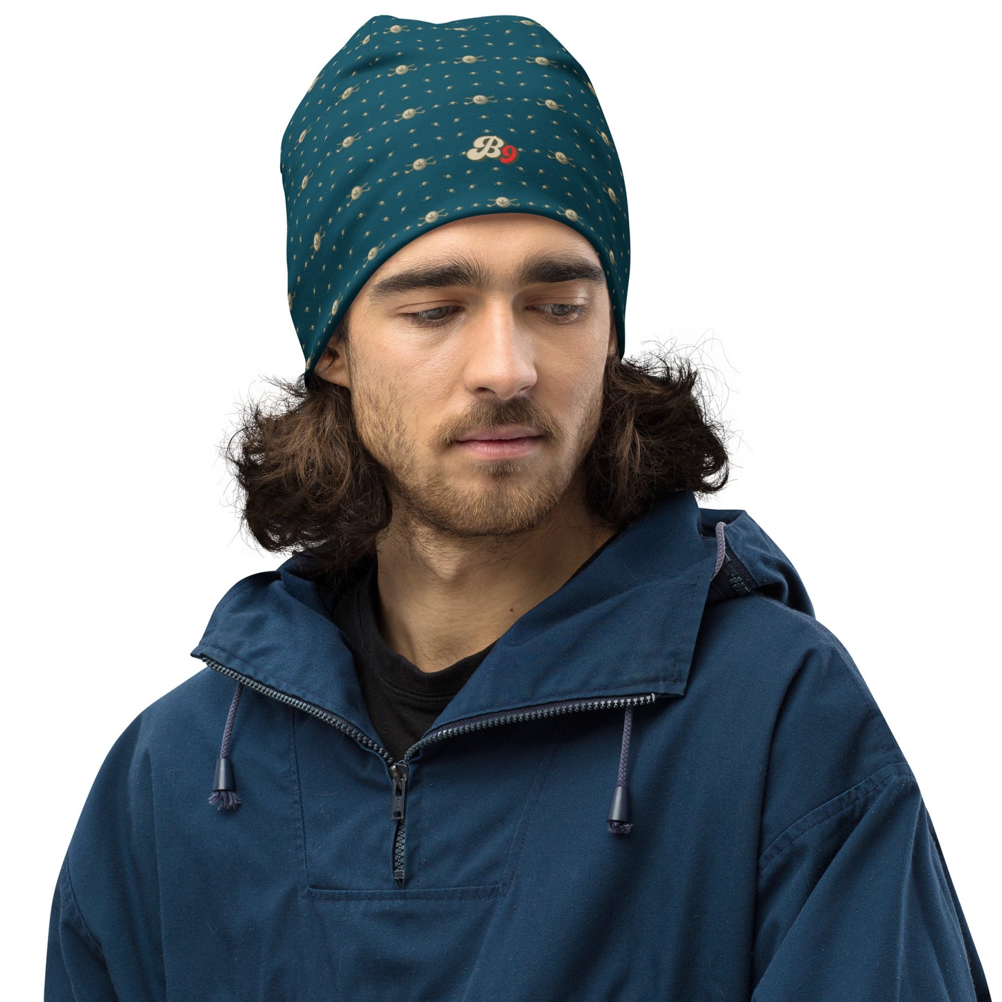 Back 9 All-Over Beanie - Dark Green