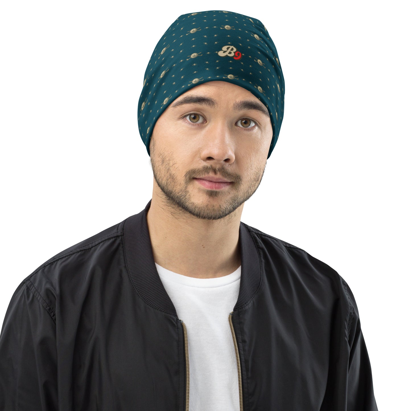 Back 9 All-Over Beanie - Dark Green