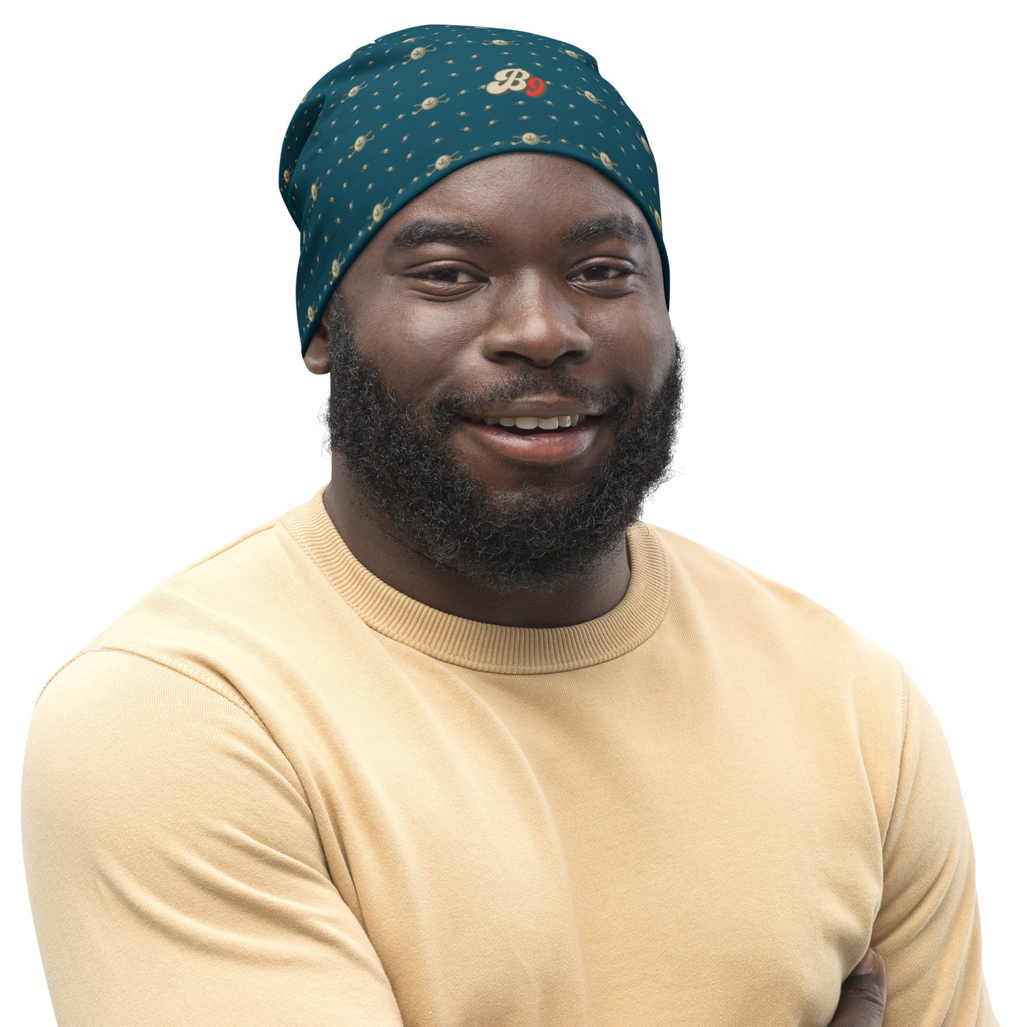 Back 9 All-Over Beanie - Dark Green