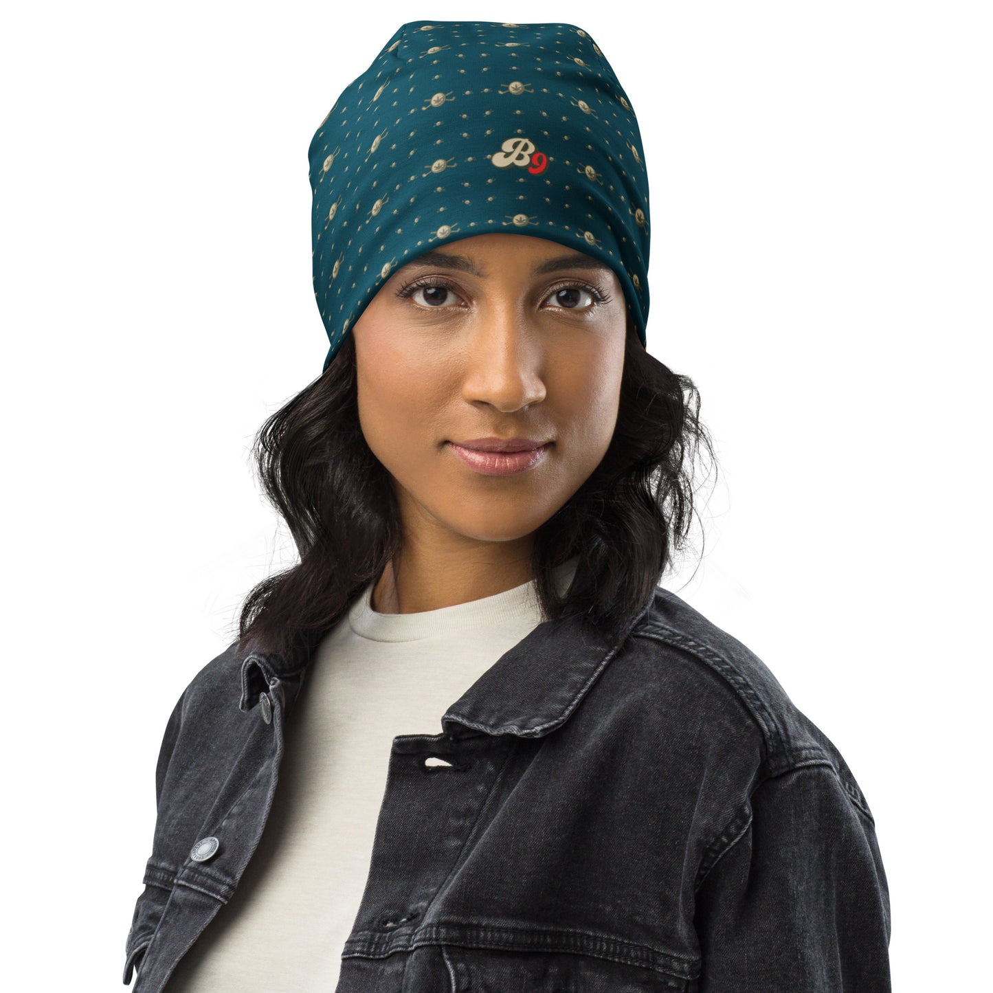 Back 9 All-Over Beanie - Dark Green