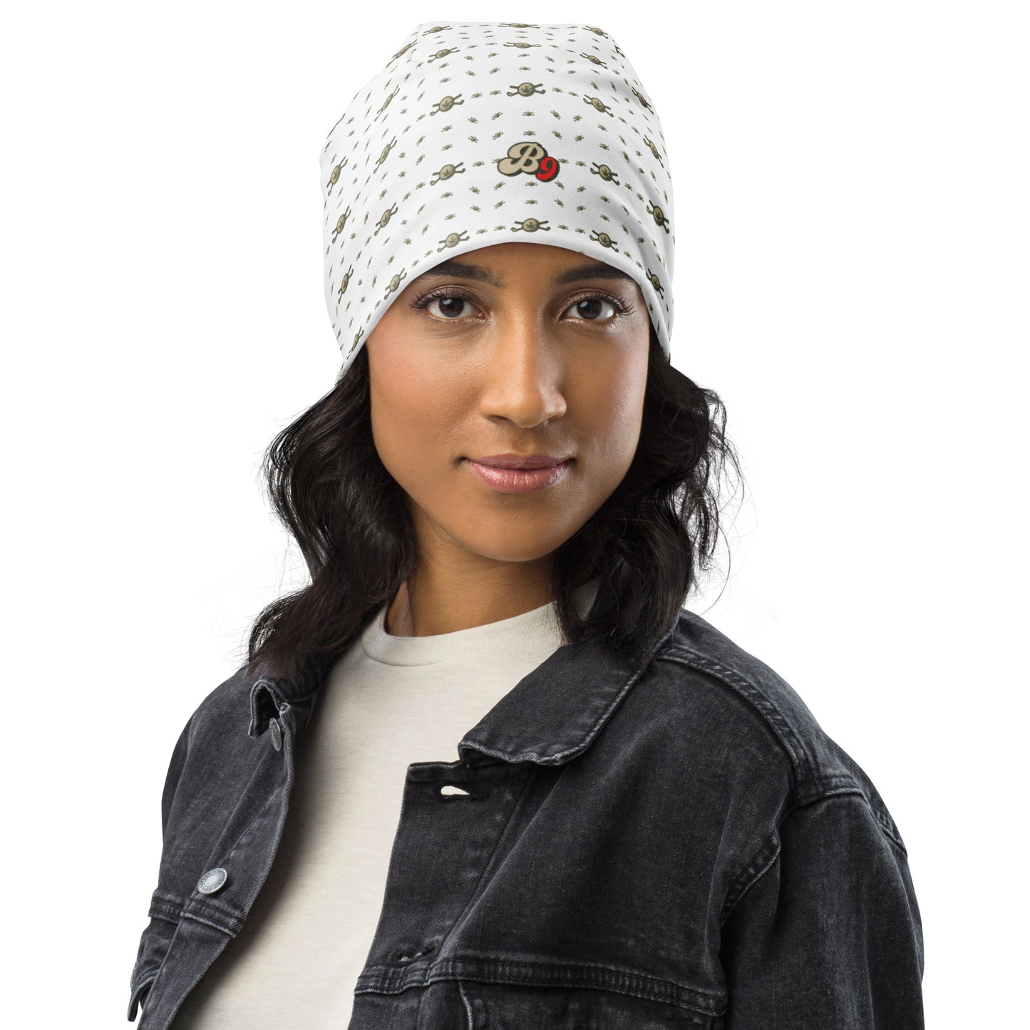Back 9 All-Over Beanie - White