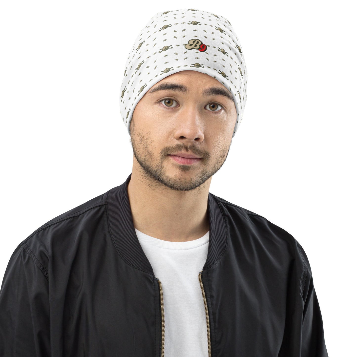 Back 9 All-Over Beanie - White