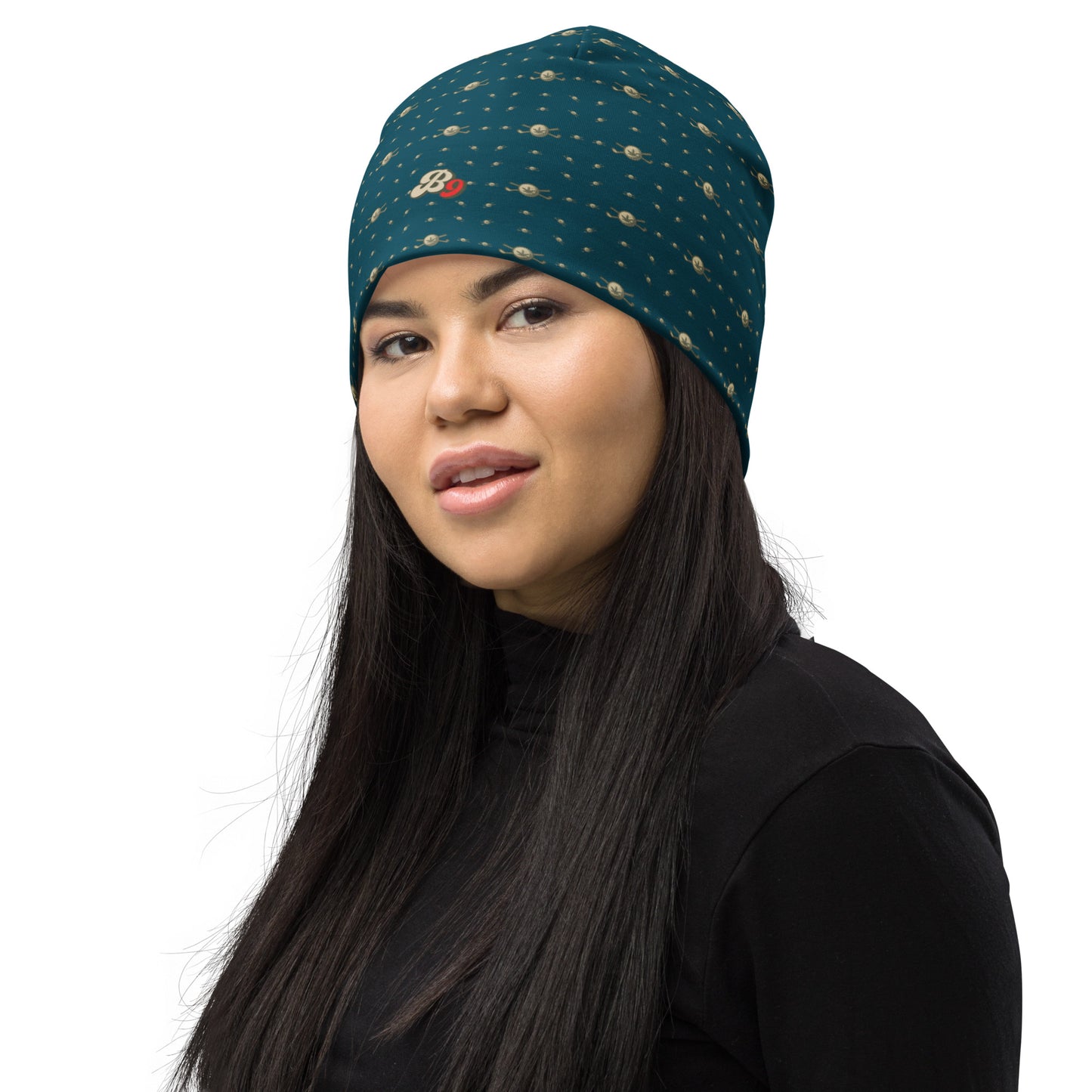 Back 9 All-Over Beanie - Dark Green