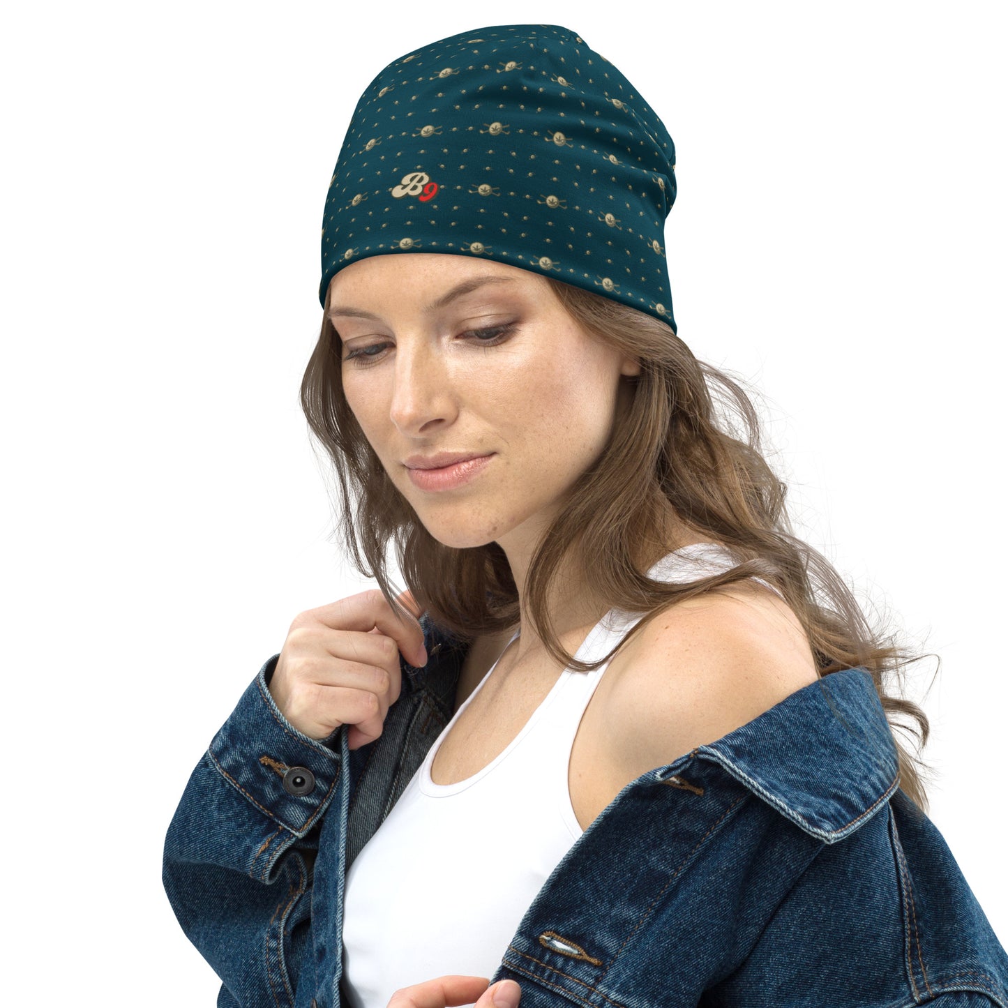 Back 9 All-Over Beanie - Dark Green