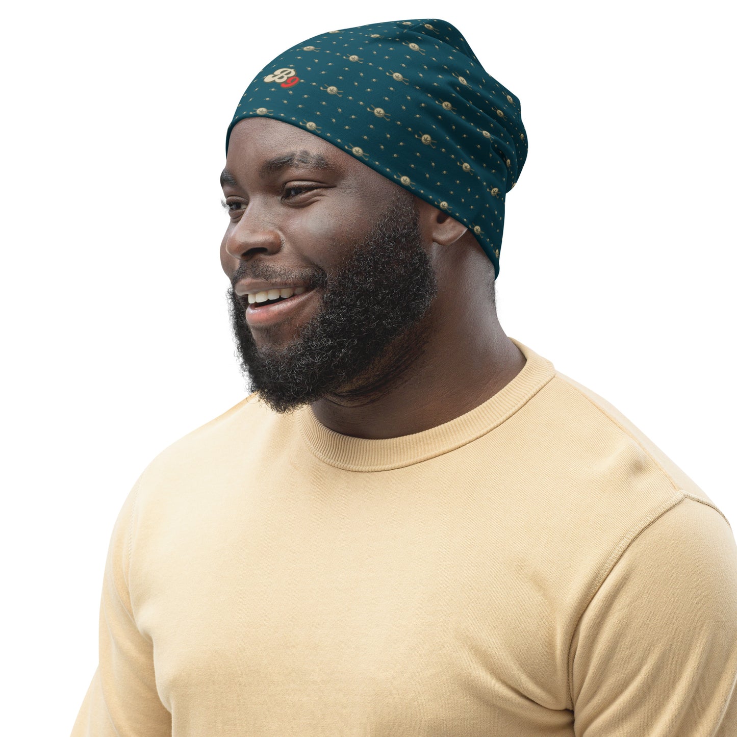Back 9 All-Over Beanie - Dark Green