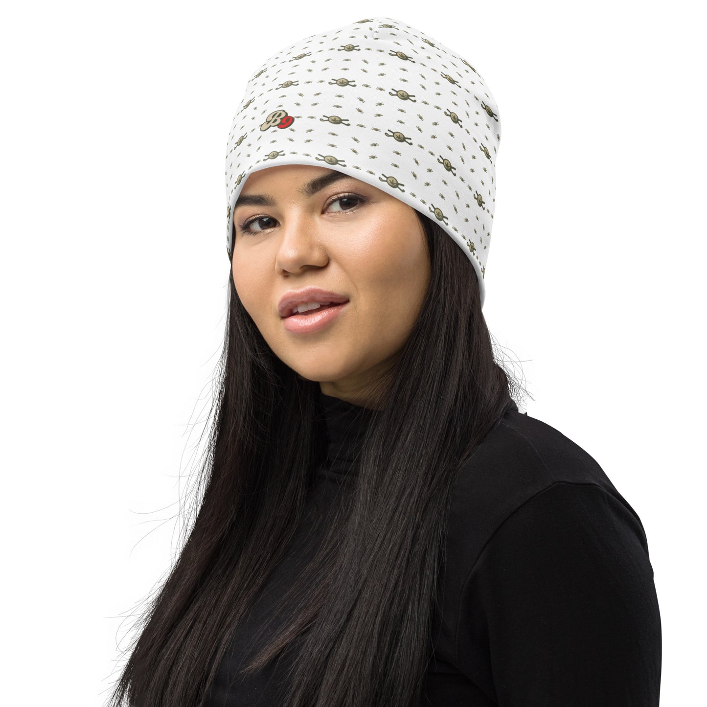 Back 9 All-Over Beanie - White