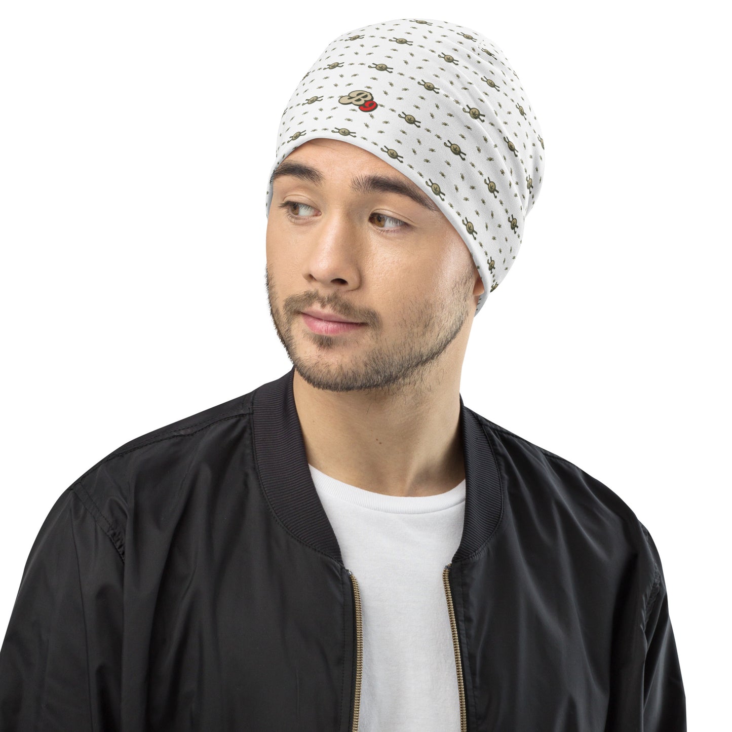 Back 9 All-Over Beanie - White