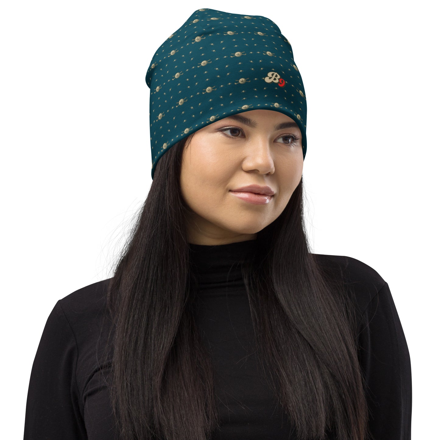 Back 9 All-Over Beanie - Dark Green