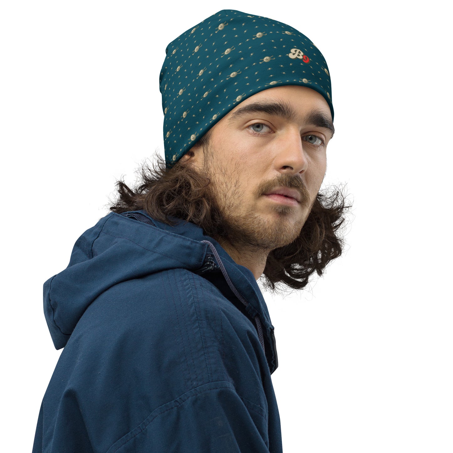 Back 9 All-Over Beanie - Dark Green