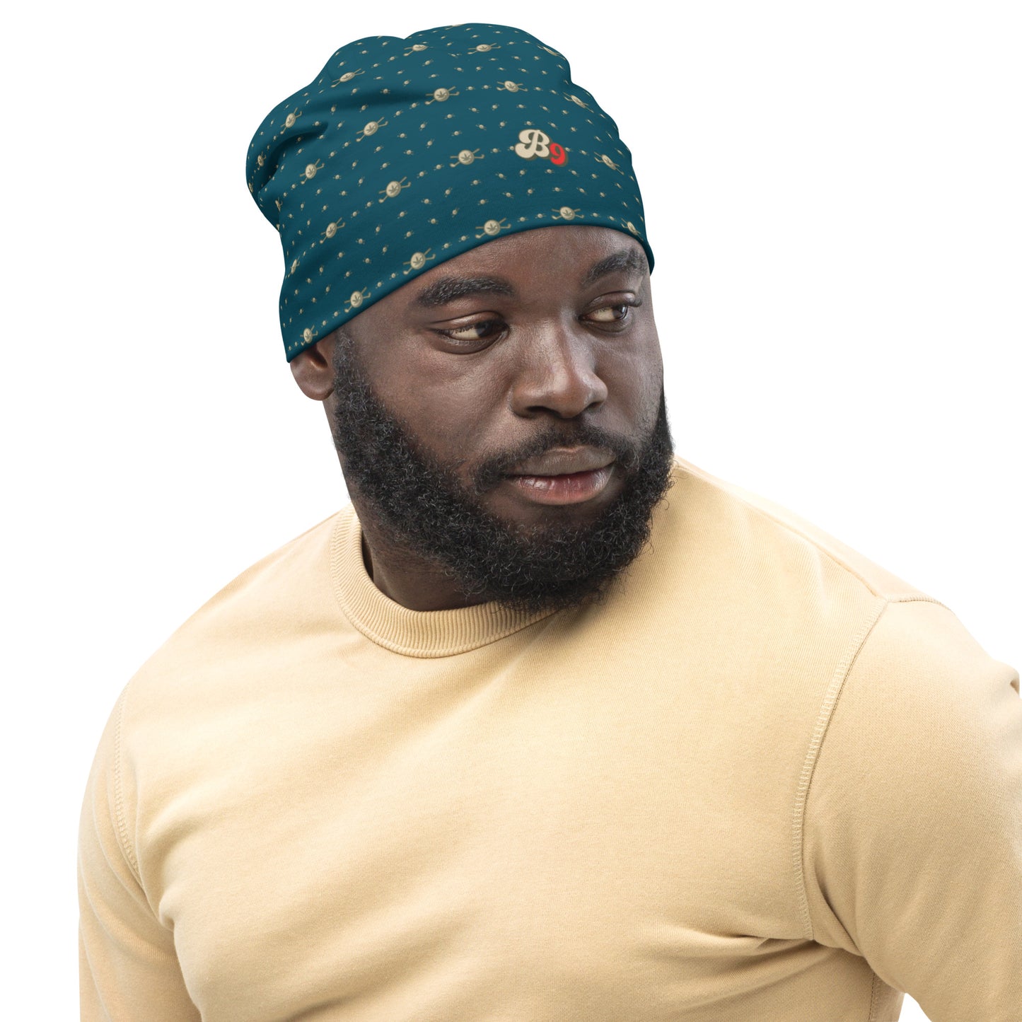 Back 9 All-Over Beanie - Dark Green
