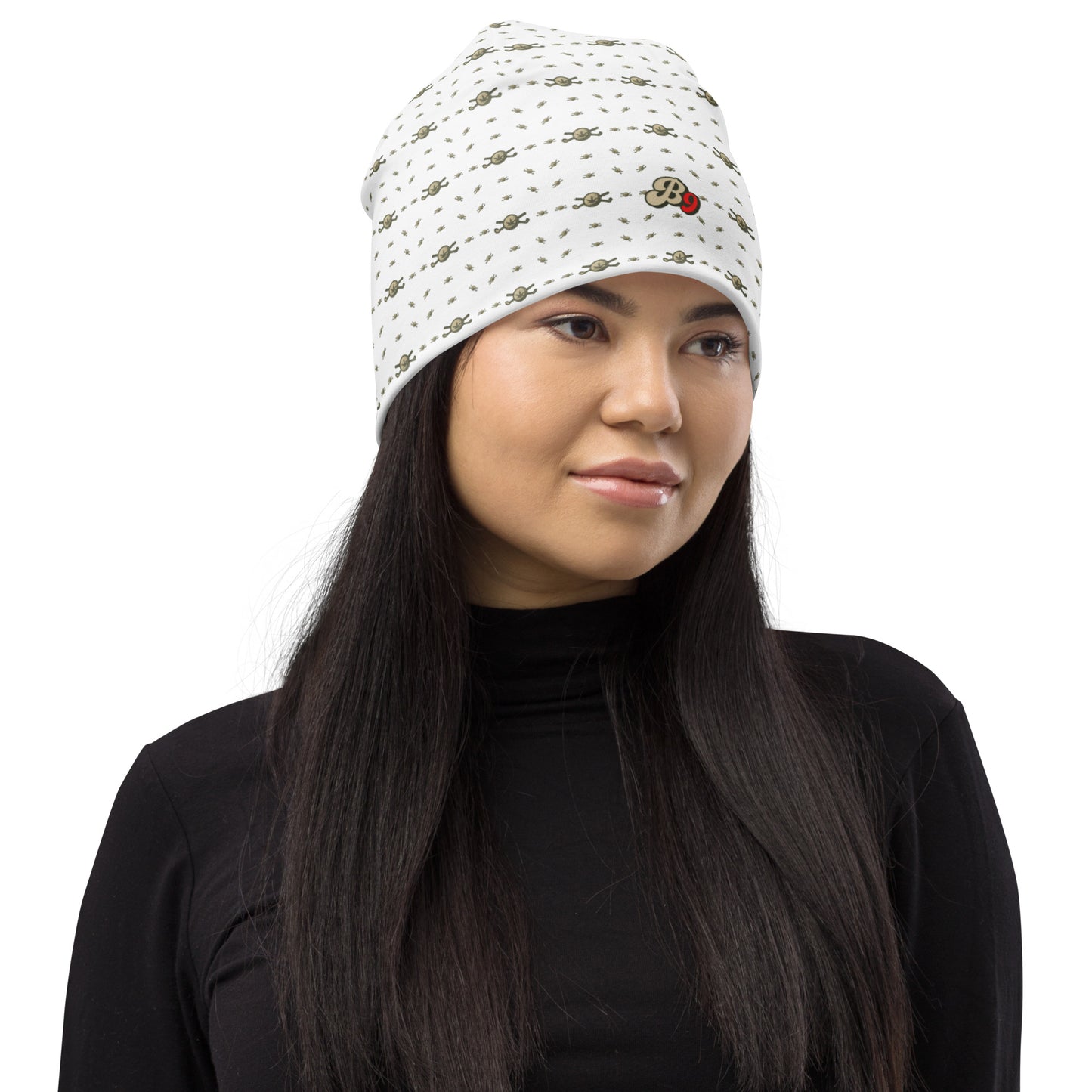 Back 9 All-Over Beanie - White