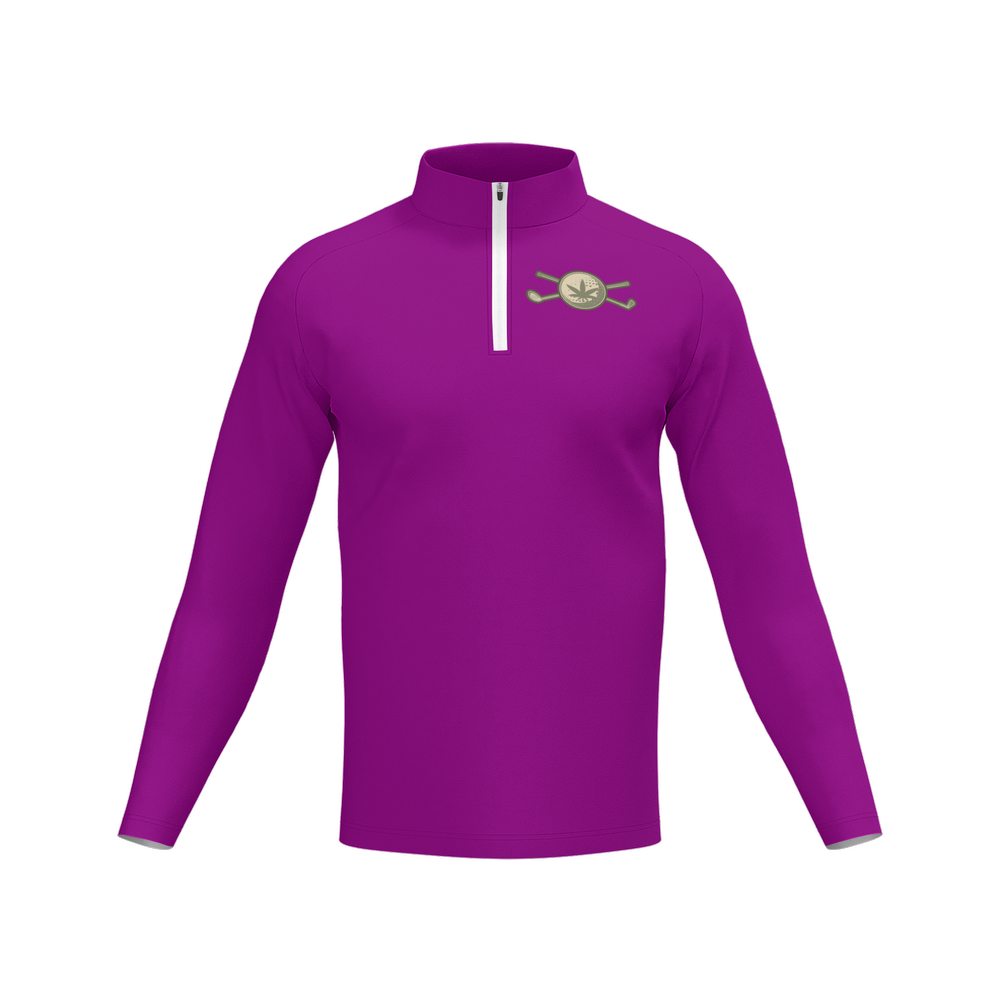 Men's Long Sleeve Quarter Zip-Purple