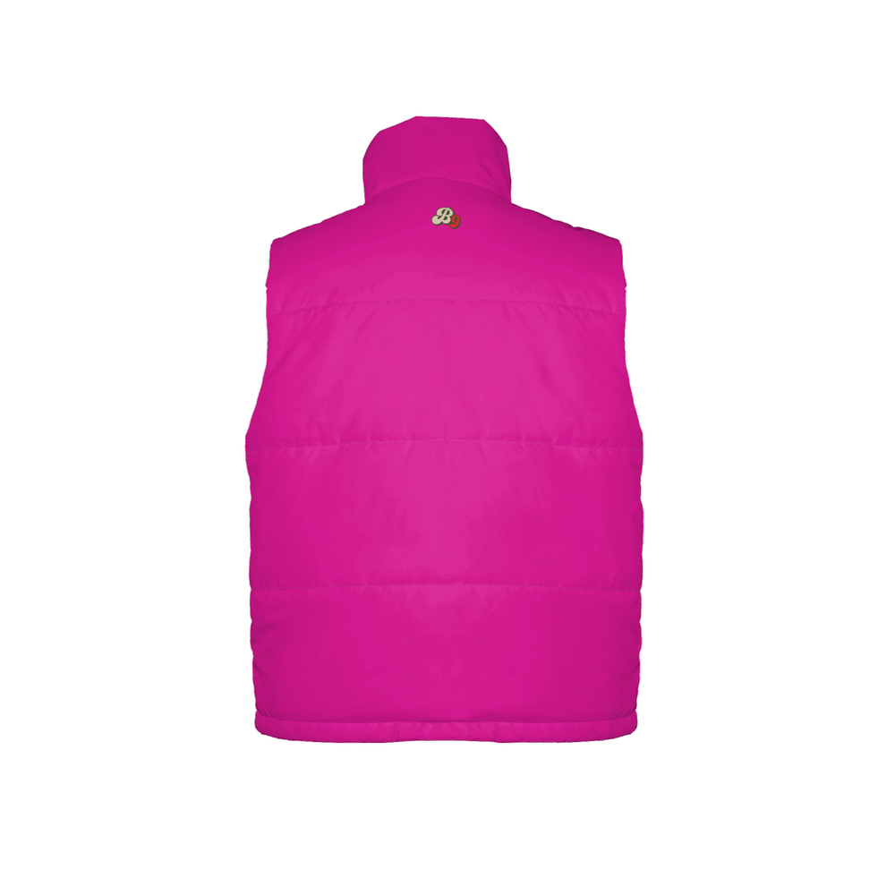 Men's Full-Zip Sleeveless Puffer Vest-Lightweight Ecodear-Dark Pink