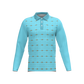 Back 9 - B9 CannaGolf Men's Classic Fit Long-Sleeve Polo Shirt-Light Blue