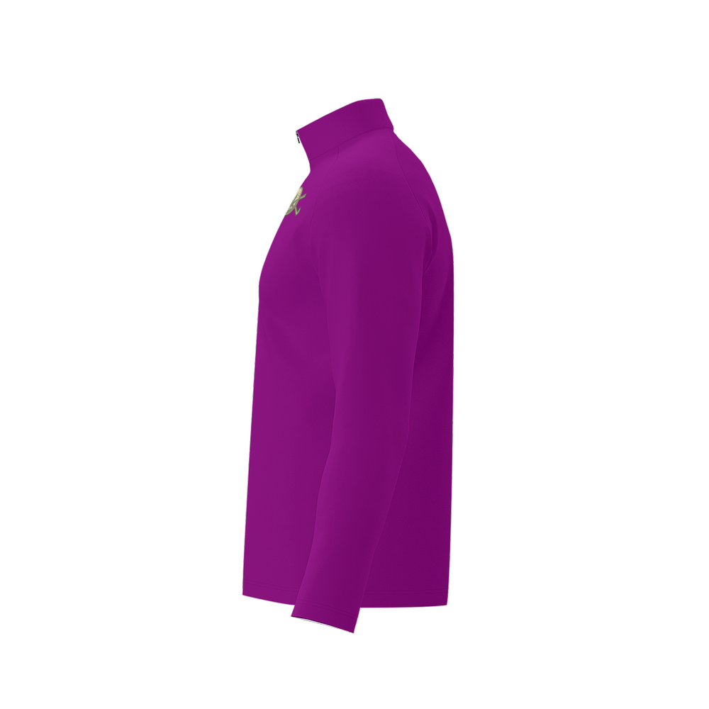 Men's Long Sleeve Quarter Zip-Purple