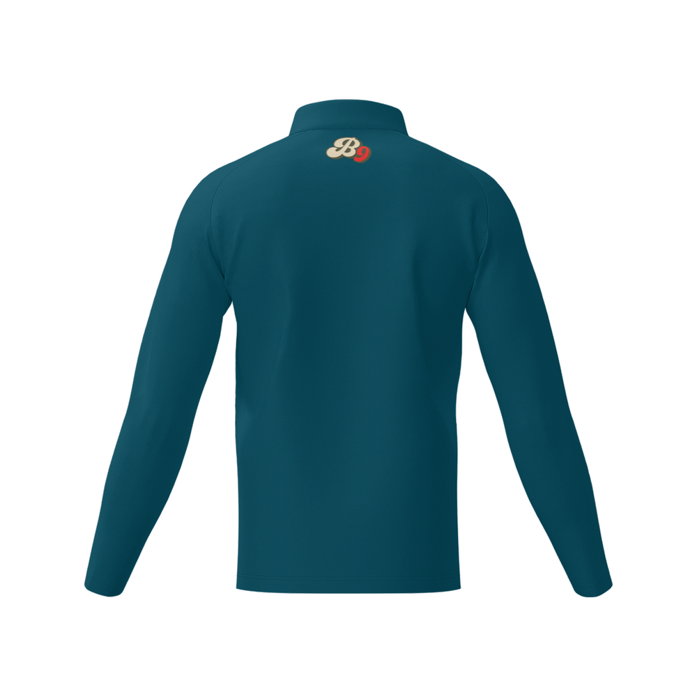 Men's Long Sleeve Quarter Zip-Dark Green