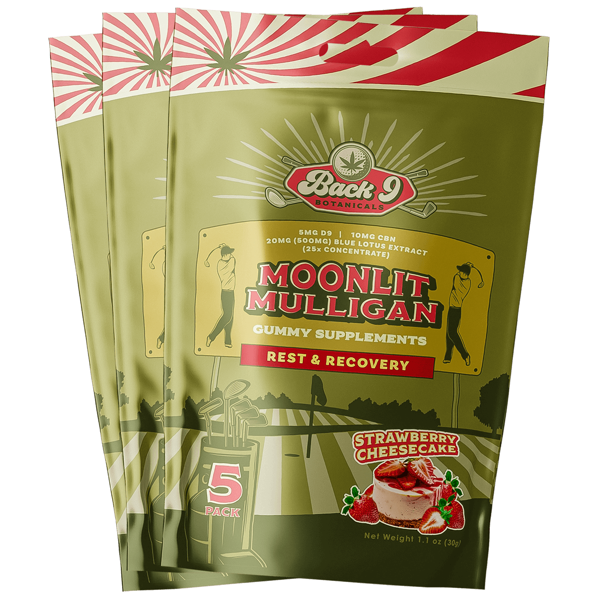 Moonlit Mulligan - Rest & Recovery Hemp Golf Gummies