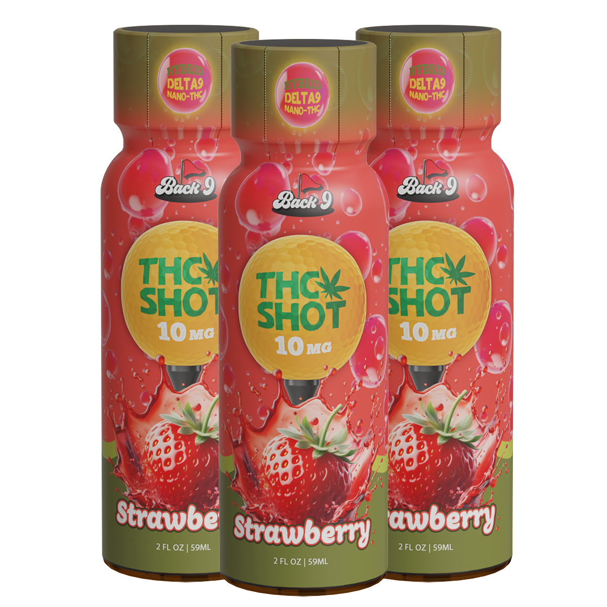 THC Shots (2oz/10mg bottles) 2, 3, 6, or 12-pack