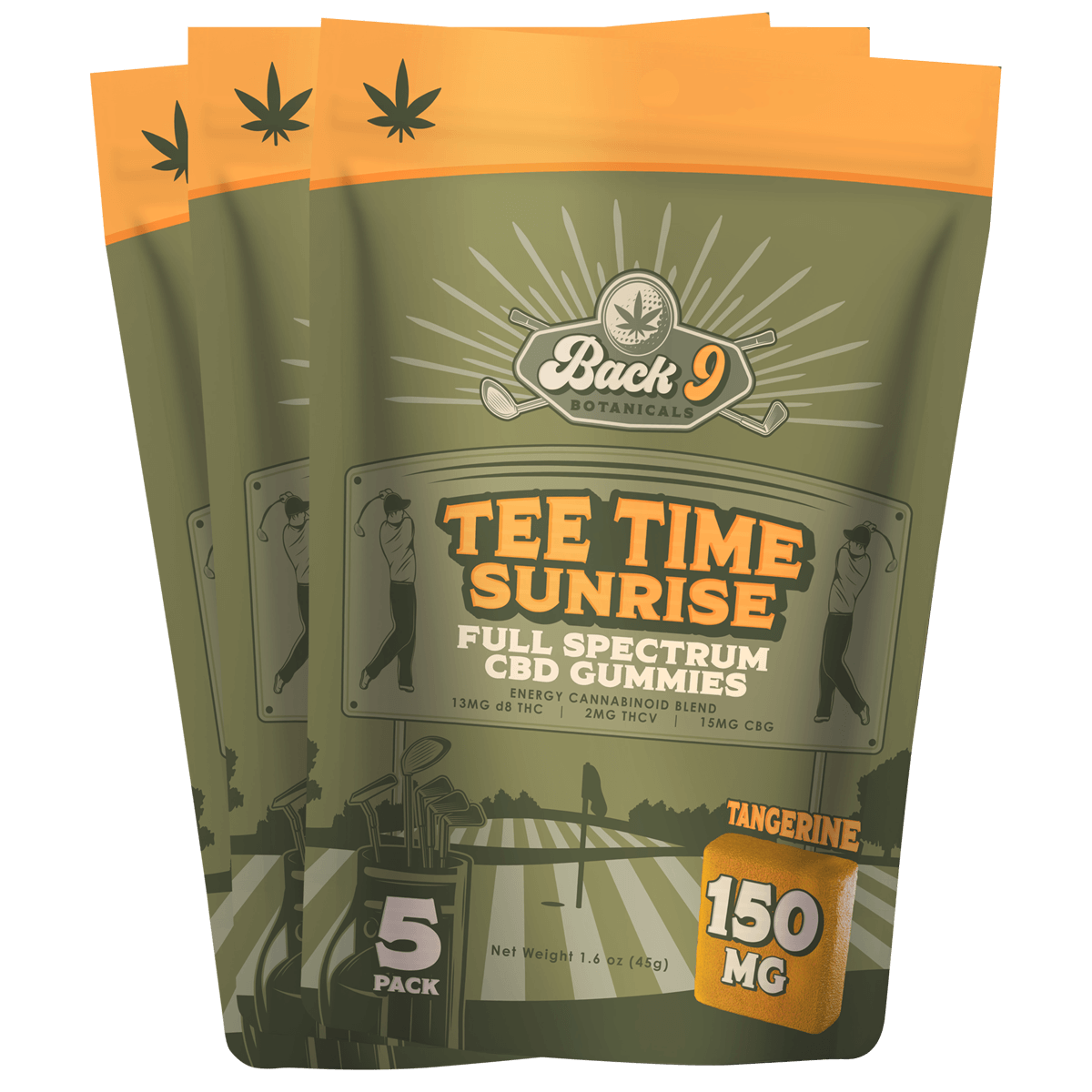 Tee Time Sunrise - Energy Hemp Golf Gummies (150mg) 2pk
