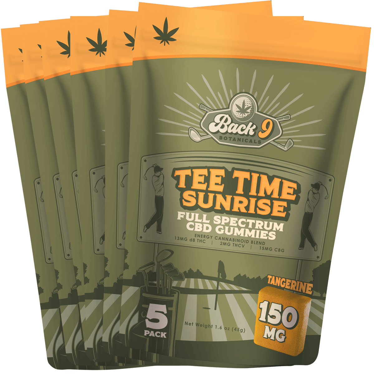 Tee Time Sunrise - Energy Hemp Golf Gummies (150mg) 2pk
