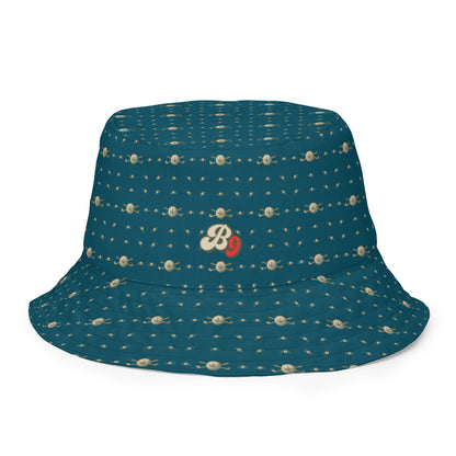 Back 9 Reversible bucket hat - Dark Green/White