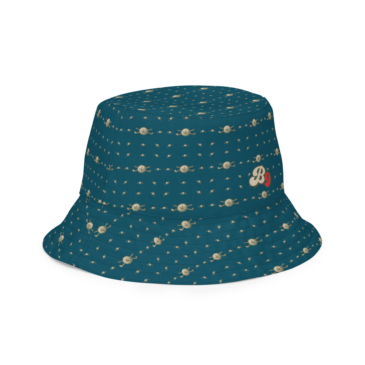 Back 9 Reversible bucket hat - Dark Green/White