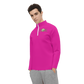 Men's Long Sleeve Quarter Zip-Dark Pink