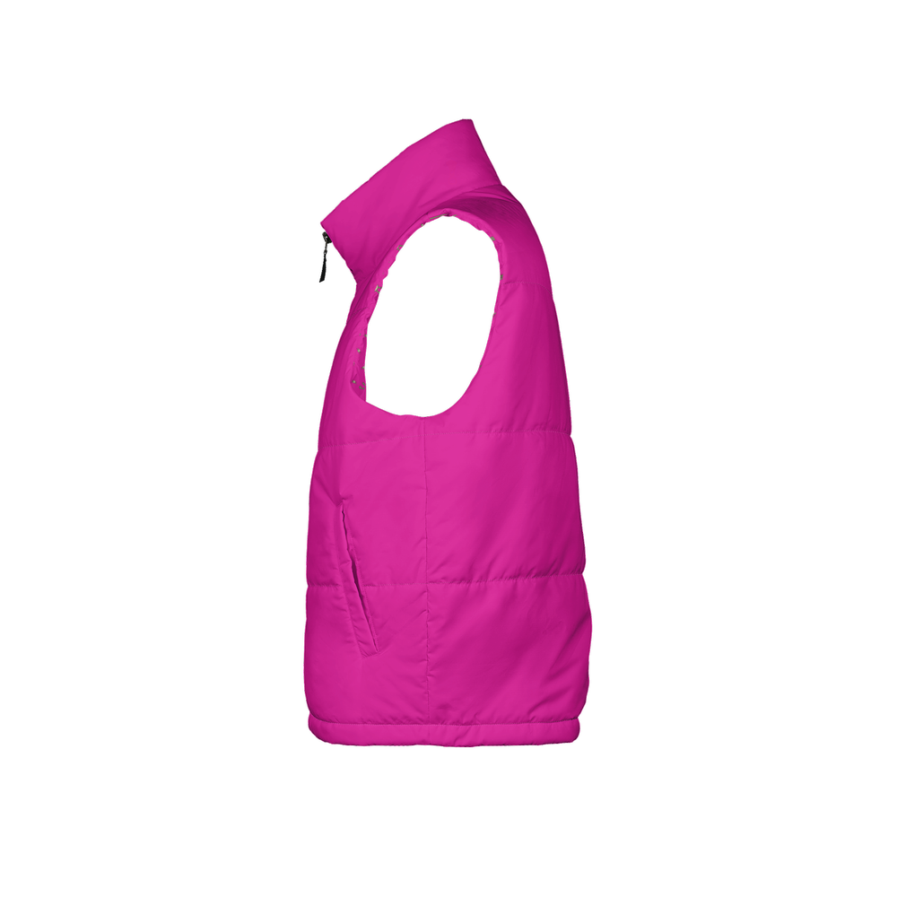 Men's Full-Zip Sleeveless Puffer Vest-Lightweight Ecodear-Dark Pink