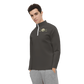 Men's Long Sleeve Quarter Zip-Dark Grey